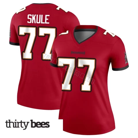 Justin Skule ＃77 Tampa Bay Buccaneers Women's Legend Red Jersey