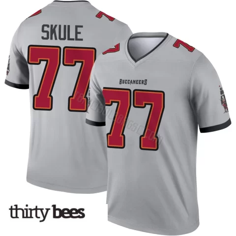 Justin Skule ＃77 Tampa Bay Buccaneers Men's Legend Gray Inverted Jersey