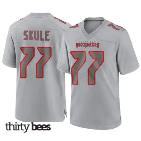 Justin Skule ＃77 Tampa Bay Buccaneers Youth Game Gray Atmosphere Fashion Jersey