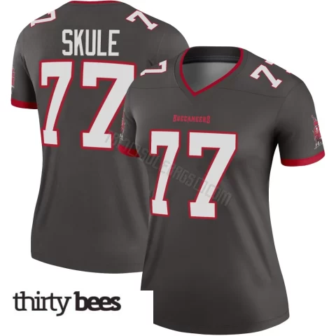 Justin Skule ＃77 Tampa Bay Buccaneers Women's Legend Pewter Alternate Jersey