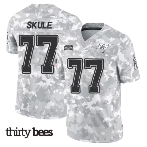 Justin Skule ＃77 Tampa Bay Buccaneers Youth Limited Arctic Camo 2024 Salute to Service Jersey