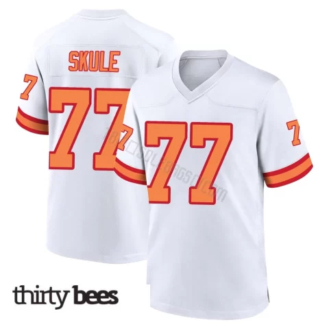 Justin Skule ＃77 Tampa Bay Buccaneers Men's Game White '76 Jersey