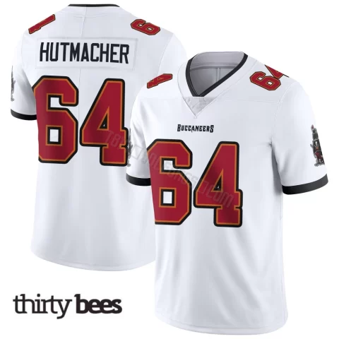 Nash Hutmacher ＃64 Tampa Bay Buccaneers Men's Limited White Vapor Untouchable Jersey