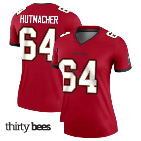 Nash Hutmacher ＃64 Tampa Bay Buccaneers Women's Legend Red Jersey