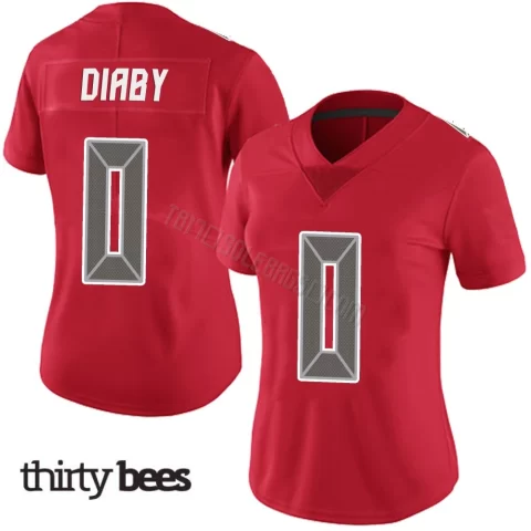 Yaya Diaby ＃0 Tampa Bay Buccaneers Women's Limited Red Team Color Vapor Untouchable Jersey