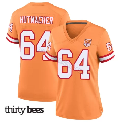 Nash Hutmacher ＃64 Tampa Bay Buccaneers Women's Game Cream sicle 50th Season Jersey