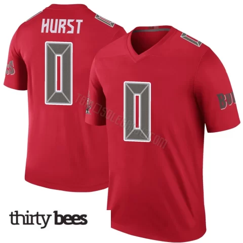Ted Hurst ＃0 Tampa Bay Buccaneers Men's Legend Red Color Rush Jersey