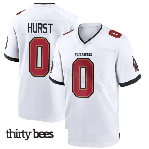 Ted Hurst ＃0 Tampa Bay Buccaneers Men's Game White Jersey