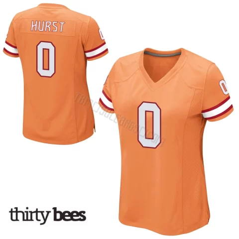 Ted Hurst ＃0 Tampa Bay Buccaneers Women's Game Orange Alternate Jersey