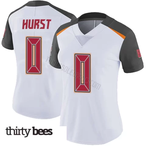 Ted Hurst ＃0 Tampa Bay Buccaneers Women's Limited White Vapor Untouchable Jersey