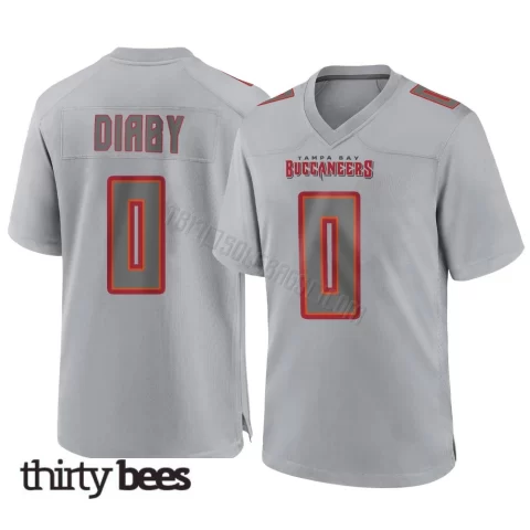 Yaya Diaby ＃0 Tampa Bay Buccaneers Youth Game Gray Atmosphere Fashion Jersey