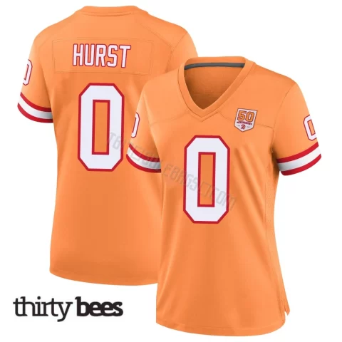 Ted Hurst ＃0 Tampa Bay Buccaneers Women's Game Cream sicle 50th Season Jersey