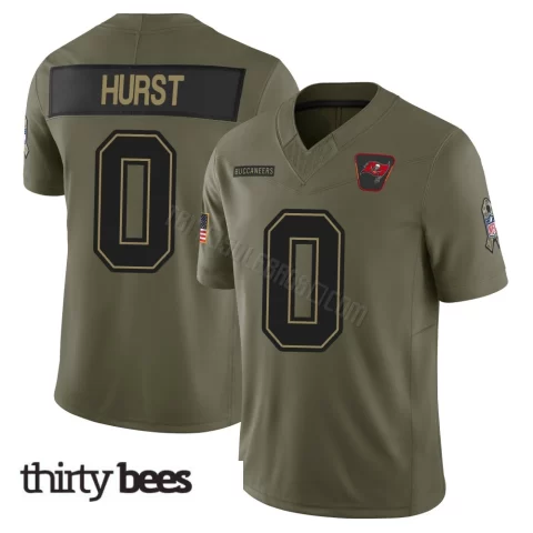 Ted Hurst ＃0 Tampa Bay Buccaneers Youth Limited Olive 2025 Salute to Service Jersey