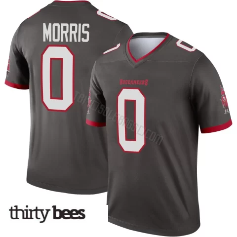 Chandler Morris ＃0 Tampa Bay Buccaneers Men's Legend Pewter Alternate Jersey